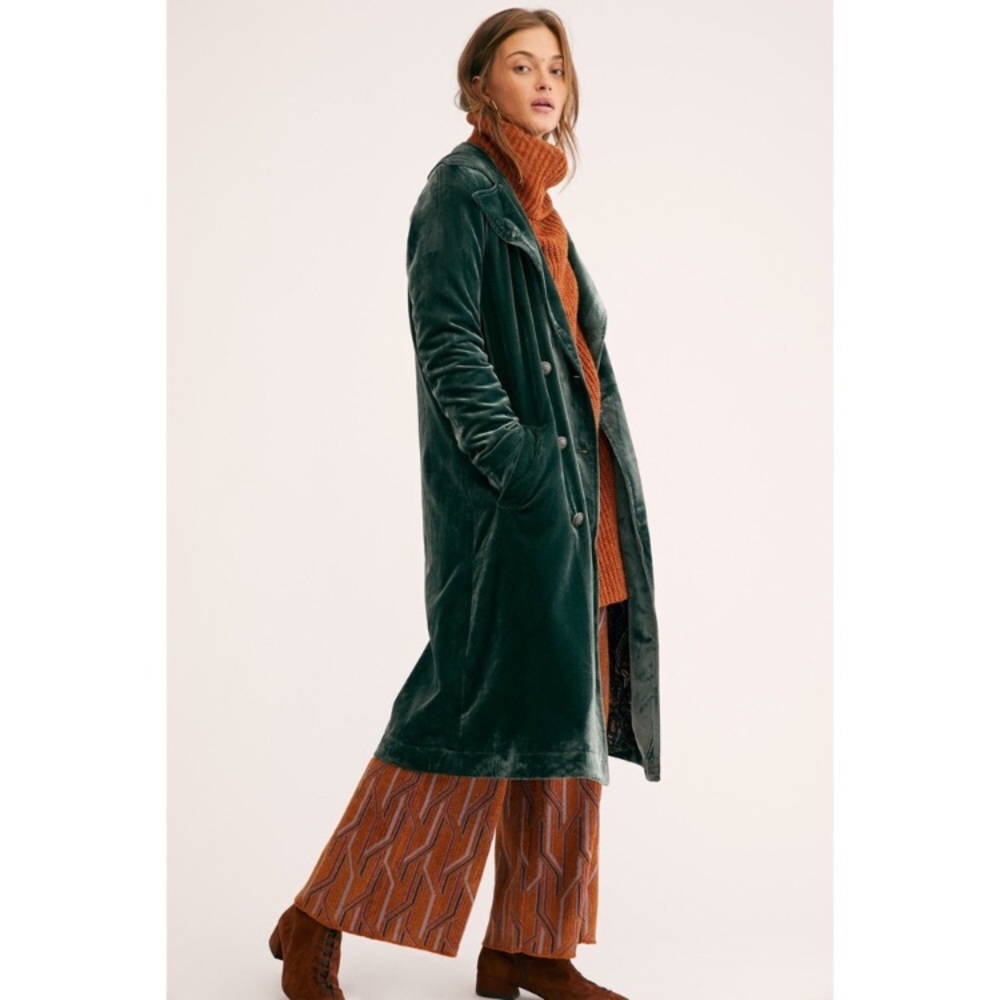 ISO!!! Free people TRENCH velvet coat!